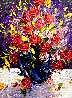 Flowers in a Blue Vase 2010 48x38 - Huge Original Painting by Alexandre Renoir - 0