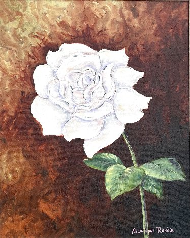 White Rose 2013 24x20 Original Painting - Alexandre Renoir
