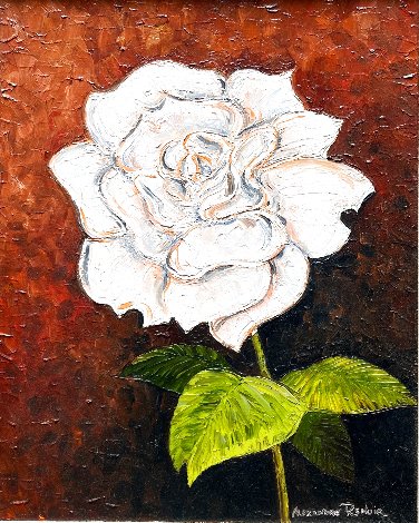 Rose 2013 34x20 Original Painting - Alexandre Renoir