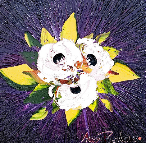 Purple Star 2018 23x23 Original Painting - Alexandre Renoir