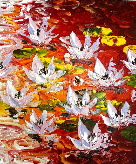 Fire on the Water 2016 34x30 Original Painting by Alexandre Renoir