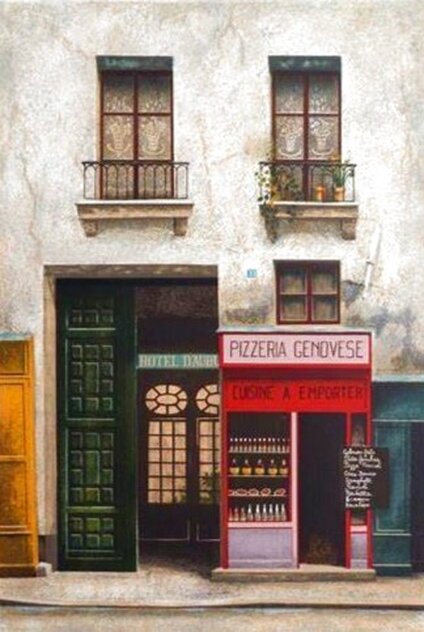 Pizzeria Genovese - Italy - Pizza Limited Edition Print by Andre Renoux