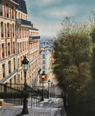 Rue,  Street 1990 - Paris, France Limited Edition Print - Andre Renoux