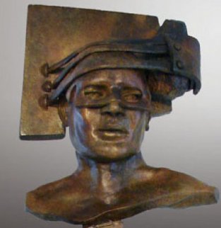 A Guarded Thought Bronze Sculpture 2011 36 in Sculpture - Larry Renzo Lewis A Guarded Thought Bronze Sculpture 2011 36 in Sculpture - Larry Renzo Lewis