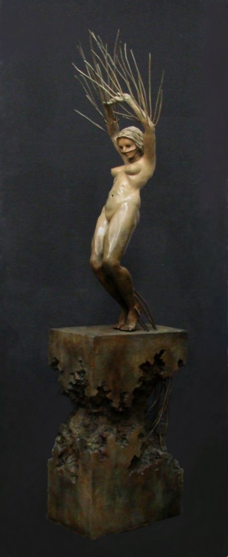 Branching Out Life Size Bronze Sculpture 2016 83 in Huge Sculpture by Larry Renzo Lewis Branching Out Life Size Bronze Sculpture 2016 83 in Huge Sculpture by Larry Renzo Lewis