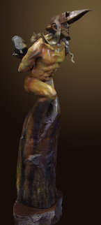 Bearing a Thought Past Bronze Sculpture 2009 31 in Sculpture - Larry Renzo Lewis