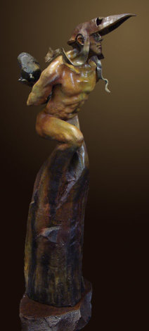 Bearing a Thought Past Bronze Sculpture 2009 31 in Sculpture - Larry Renzo Lewis