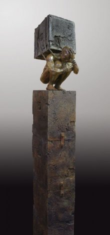 Enlightened Bronze Sculpture 2013 70 in - Huge Sculpture - Larry Renzo Lewis