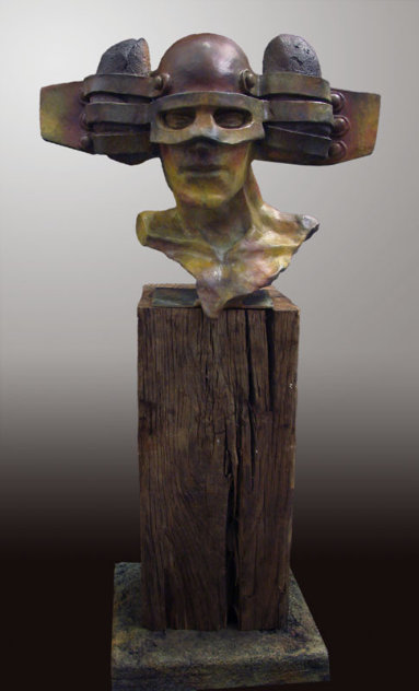 Messenger Bronze Sculpture 2009 32 in Sculpture by Larry Renzo Lewis