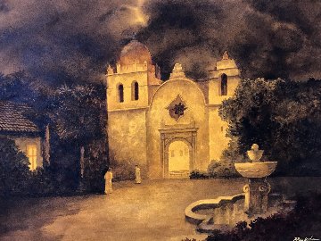 Carmel Mission Watercolor 2007 30x40 Watercolor - Ruben Resendiz Carmel Mission Watercolor 2007 30x40 Watercolor - Ruben Resendiz