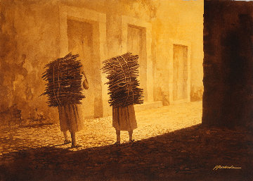 Mujeres Con Leña Watercolor 2006 30x40 Watercolor - Ruben Resendiz Mujeres Con Leña Watercolor 2006 30x40 Watercolor - Ruben Resendiz