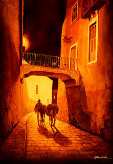 Calle Campanero 50x40 Super Huge Watercolor - Ruben Resendiz Calle Campanero 50x40 Super Huge Watercolor - Ruben Resendiz