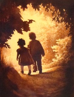 Innocent Children Watercolor 43x35 Super Huge Watercolor - Ruben Resendiz Innocent Children Watercolor 43x35 Super Huge Watercolor - Ruben Resendiz