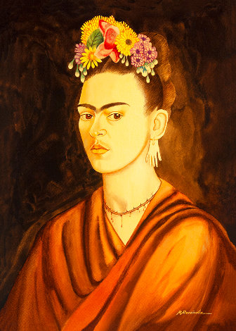 Frida con Flores - Frida Kahlo Limited Edition Print - Ruben Resendiz
