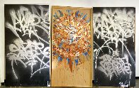 Untitled Early Painting 2000 96x51 Huge Original Painting by  RETNA - 6