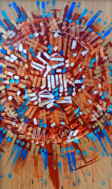 Untitled Early Painting 2000 96x51 Huge - Mural Size Original Painting by  RETNA