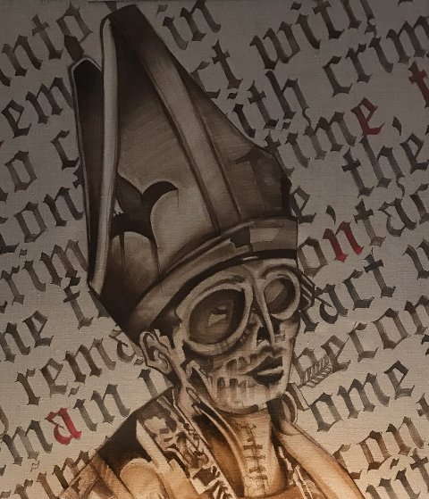 Cardinal 2006 42x30 Original Painting by RETNA Cardinal 2006 42x30 Original Painting by RETNA