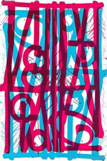 Ludavico & Ludovico (Blue and Pink) 2018 Super Huge Limited Edition Print - RETNA Ludavico & Ludovico (Blue and Pink) 2018 Super Huge Limited Edition Print - RETNA