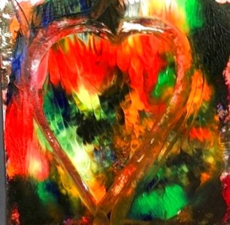 Heart #6 Creation Original 2019 23x18 Original Painting - Shahrokh Rezvani Heart #6 Creation Original 2019 23x18 Original Painting - Shahrokh Rezvani