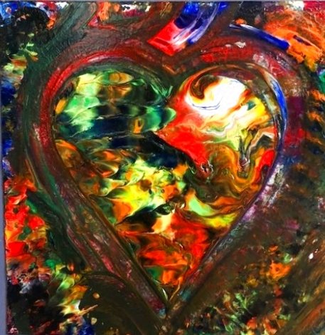 Heart #7 Creation Original 2019 23x18 Original Painting - Shahrokh Rezvani