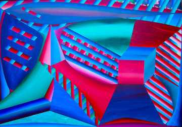 Mystical Equilibrium VII 1988 45x65 Super Huge Original Painting - Shahrokh Rezvani Mystical Equilibrium VII 1988 45x65 Super Huge Original Painting - Shahrokh Rezvani