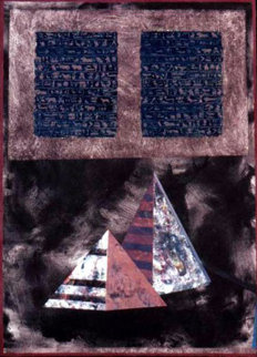 Mystical Egypt 41x31 Original Painting - Shahrokh Rezvani Mystical Egypt 41x31 Original Painting - Shahrokh Rezvani
