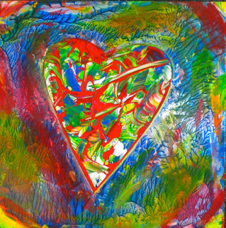 Passionate Heart #1 2009 25x17 Original Painting - Shahrokh Rezvani Passionate Heart #1 2009 25x17 Original Painting - Shahrokh Rezvani