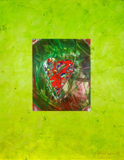 Passionate Heart, #2 2000 22x17 Original Painting - Shahrokh Rezvani Passionate Heart, #2 2000 22x17 Original Painting - Shahrokh Rezvani