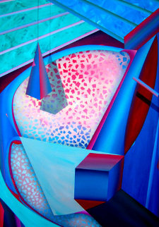Mystical Equilibrium VI 1987 65x45 Super Huge Original Painting - Shahrokh Rezvani Mystical Equilibrium VI 1987 65x45 Super Huge Original Painting - Shahrokh Rezvani