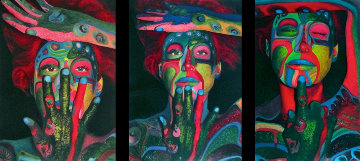 Message 1,2,3, Triptych Original Painting - Shahrokh Rezvani Message 1,2,3, Triptych Original Painting - Shahrokh Rezvani