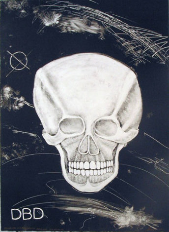 Death Dishonor Monoprint 2001 Works on Paper (not prints) - Rudy Fernandez