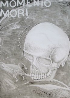 Momento Mori 2001 41x30 Original Painting - Rudy Fernandez Momento Mori 2001 41x30 Original Painting - Rudy Fernandez