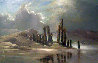 Untitled Cloudy Landscape 1960 37x38 Huge Original Painting by M. Charles Rhinehart - 0