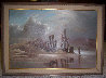 Untitled Cloudy Landscape 1960 37x38 Huge Original Painting by M. Charles Rhinehart - 3