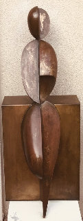 Positive/Negative Leaning Bronze Sculpture 2001 42 in Sculpture - Robert Holmes Positive/Negative Leaning Bronze Sculpture 2001 42 in Sculpture - Robert Holmes