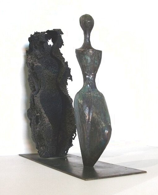 Emerging Bronze Sculpture 1994 14 in Sculpture by Robert Holmes