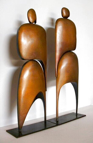 I Am: Standing Pair Bronze Sculpture -  1992 -  22 in Sculpture - Robert Holmes