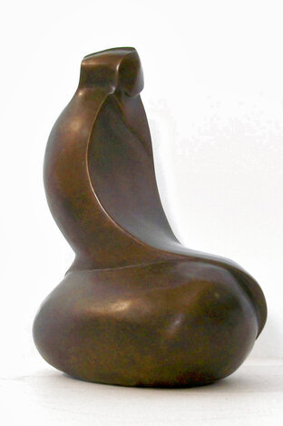 Kneeling 2 AP Bronze Sculpture 1991 9 in Sculpture - Robert Holmes