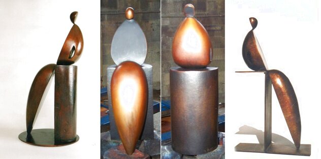 Standing Fig 2 Bronze Sculpture 1994 17 in Sculpture by Robert Holmes