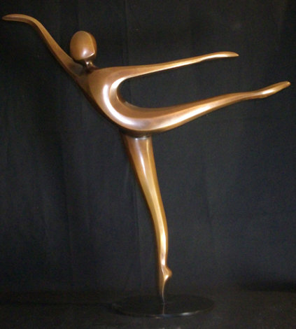 Arabesque Bronze Sculpture 2003 24 in Sculpture - Robert Holmes