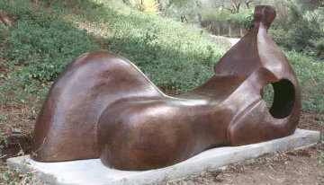 Reclining Figure I Bronze Sculpture 90 in Sculpture - Robert Holmes