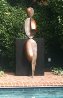 Positive - Negative Leaning Life Size Bronze Sculpture 2001 84 in Sculpture by Robert Holmes - 2