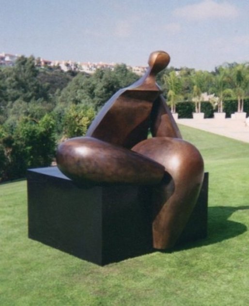 Seated Figure IV (Monumental) Bronze Sculpture AP 1993 72x60 Sculpture by Robert Holmes