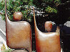 I Am Standing Arms Raised Bronze Sculpture 1992 80x40 in Huge Sculpture by Robert Holmes - 4