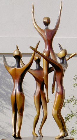 Rhapsody, 4 Life Size Figures Bronze Sculpture AP  1996 96x48 in - Monumental Sculpture - Robert Holmes
