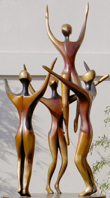 Rhapsody, 4 Life Size Figures Bronze Sculpture AP  1996 96x48 in - Monumental Sculpture by Robert Holmes