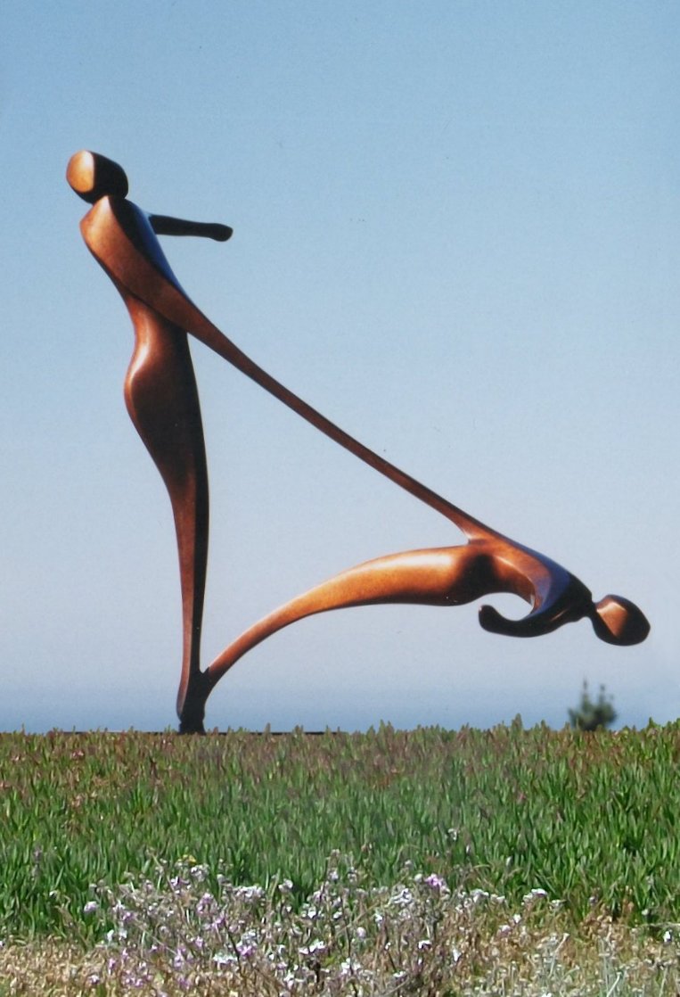 On Thin Ice (Large) Monumental Bronze Sculpture 1992 120 in Sculpture by Robert Holmes On Thin Ice (Large) Monumental Bronze Sculpture 1992 120 in Sculpture by Robert Holmes