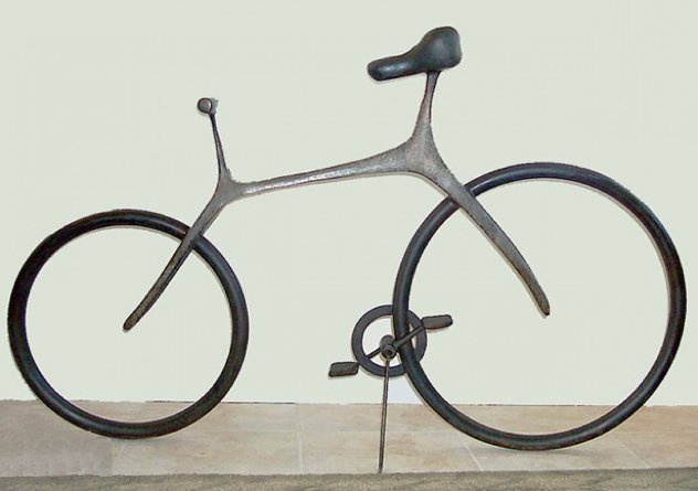 Bicycle (Large) Bronze Sculpture 2007 68 in - Life Size Sculpture by Robert Holmes