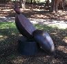 Pos/Neg on Round Base Bronze Sculpture 1994 54x48 in Sculpture by Robert Holmes - 1