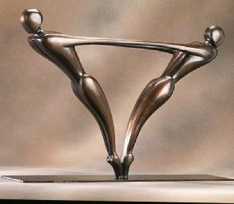 Duo  Bronze Sculpture 1999 22 in Sculpture - Robert Holmes